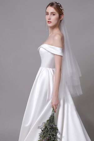 Einzigartig A-Line Ärmelloses Anständiges Einfaches Brautkleid - Bild 5
