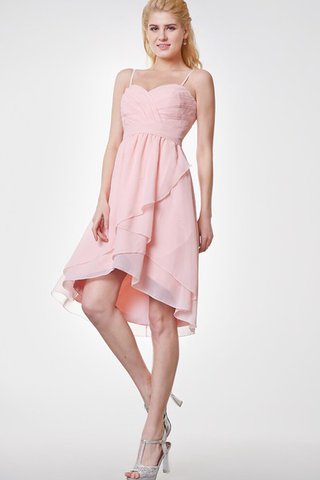 Romántico Vestido de Dama de Honor de Corte-A de Escote Corazón de Alto Bajo - Foto 2