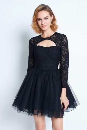 Robe de cocktail courte elevé de princesse avec manche longue ligne a - Photo 4