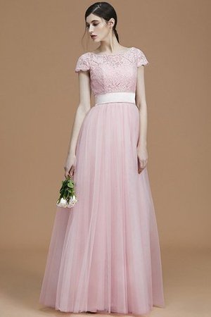 A Linie Prinzessin Normale Taille Brautjungfernkleid mit Schleife mit Gürtel - Bild 28