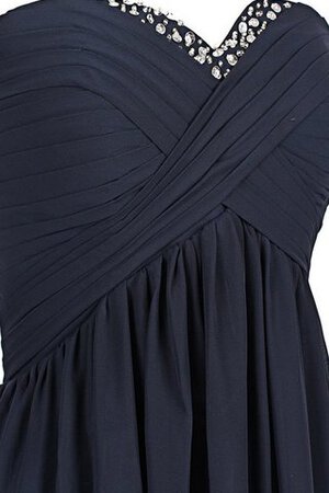 A linie trägerloser Ausschnitt kurzes Brautjungfernkleid mit Pailletten mit kreuz - Bild 4