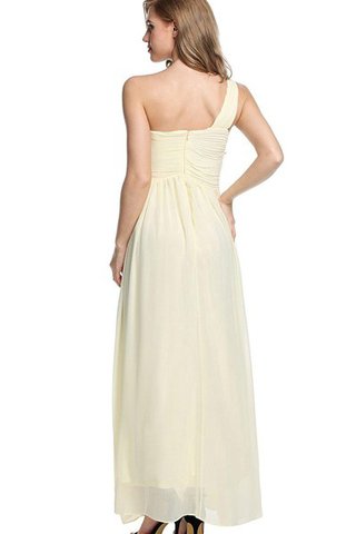 Robe demoiselle d'honneur avec fleurs a-ligne bandouliere spaghetti manche nulle - Photo 2