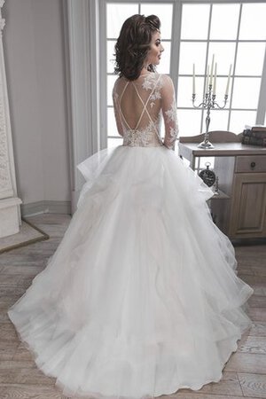 Robe de mariée naturel trou serre de lotus de mode de bal en tulle - Photo 3