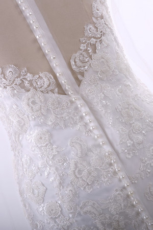 Perlenbesetztes Halle Reißverschluss Etui extravagantes sittsames Brautkleid - Bild 7
