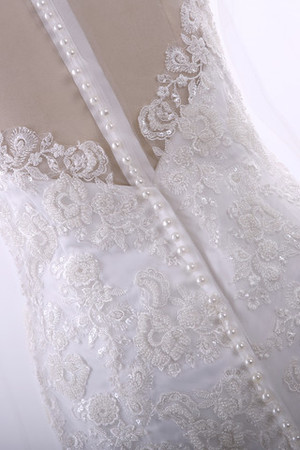 Robe de mariée vintage sexy balancement de traîne moyenne avec décoration dentelle - Photo 7