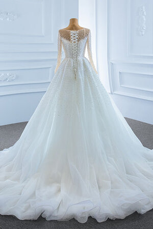 Süß Normale Taille Meerjungfrau Stil Romantisches Brautkleid aus Satin - Bild 4