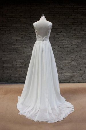 Abito da Sposa in Chiffon con Bottone Buco Della Serratura Schiena a riva Corto A Terra - Foto 2