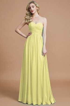 Herz-Ausschnitt Chiffon Ärmelloses Normale Taille Brautjungfernkleid mit hoher Tailler - Bild 14