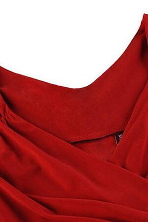 Abito da Cocktail con Piega Semplice con Increspato Cerniera al ginocchio sensuale - Foto 4