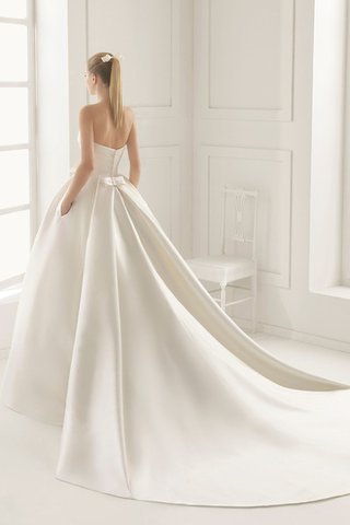 Abito da Sposa con Fiocco Naturale a Sala Allacciato Elegante Lungo - Foto 2