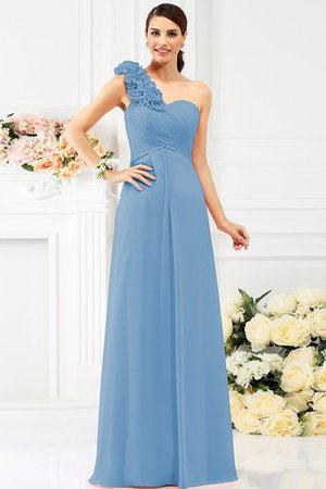 Robe demoiselle d'honneur avec sans manches en chiffon avec zip ligne a jusqu'au sol - Photo 5