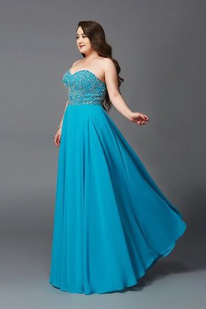 Normale Taille Bodenlanges Sittsames Formelles Ballkleid mit Reißverschluss - Bild 4