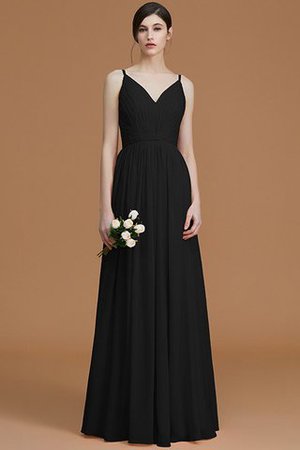 Abito da Damigella A Terra Naturale Principessa in Chiffon A-Line - Foto 8
