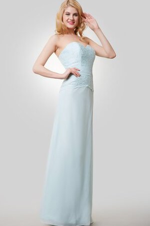 Robe demoiselle d'honneur romantique ceinture fermeutre eclair avec ruban avec sans manches - Photo 4