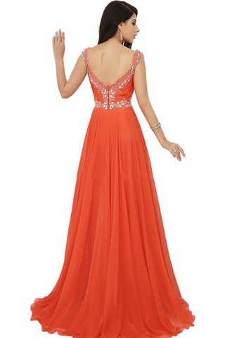 Vestido de Dama de Honor de Hasta el suelo de Manga tapada de Plisado de Natural - Foto 2