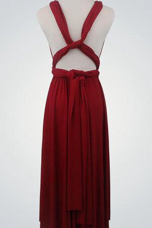 Normale Taille hoher Kragen Ärmelloses A-Linie knielanges Brautjungfernkleid - Bild 2