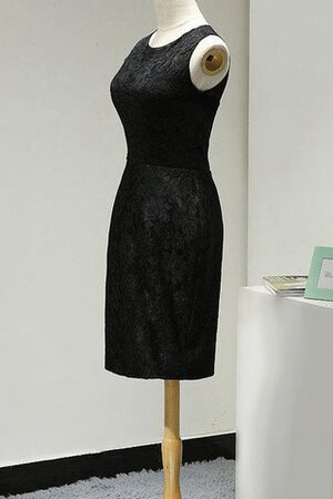 Reißverschluss Etui natürliche Taile Schaufel-Ausschnitt Spitze Cocktailkleid mit Bordüre - Bild 3