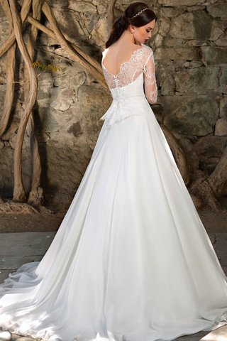 Abito da Sposa A-Line originale con Maniche Lunghe Lungo Spazzola Treno medievale - Foto 2