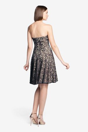 Elegante Vestido de Dama de Honor de Corte-A de Escote sin tirantes de Corto - Foto 4