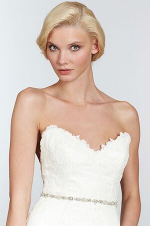 Abito da Sposa in pizzo in Pizzo con Perline Semplice con Maniche Lunghe Queen Anne - Foto 3