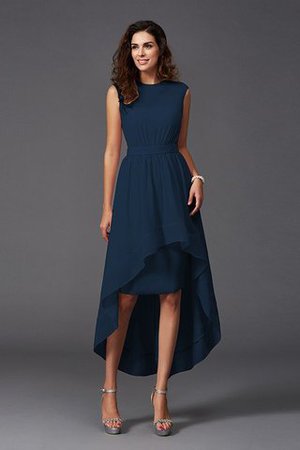 Normale Taille Reißverschluss Prinzessin A Linie Brautjungfernkleid mit Schleife - Bild 10