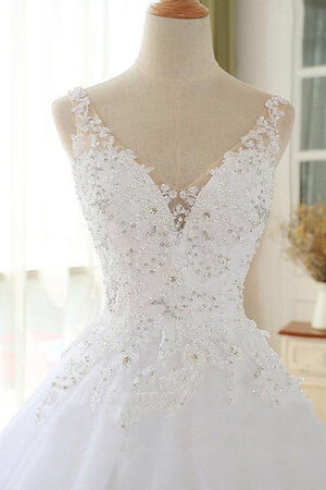 Blendend Prinzessin Schwingendes Bodenlanges Brautkleid mit Kristall - Bild 4