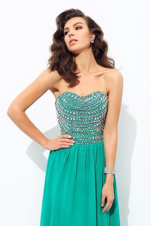 Ärmelloses Chiffon A-Linie Formelles Abendkleid mit Reißverschluss - Bild 7