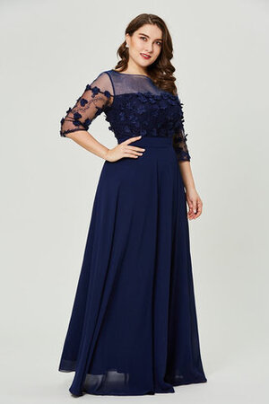 3 /4 Länge Ärmeln Wunderbar Sittsames Bodenlanges Luxus Abendkleid - Bild 7
