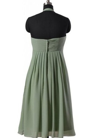 Robe demoiselle d'honneur courte ruché avec gradins avec chiffon fermeutre eclair - Photo 3