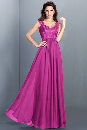 Robe demoiselle d'honneur longue naturel manche nulle jusqu'au sol de princesse - Photo 11
