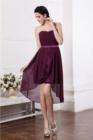 Robe de cocktail courte plissé avec fronce ceinture avec ruban - Photo 1