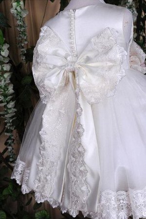 Robe de cortège enfant plissé avec perle decoration en fleur avec sans manches avec fleurs - Photo 3