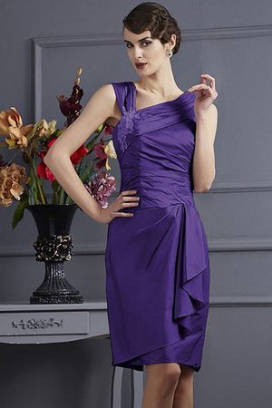 Robe demoiselle d'honneur courte appliques de fourreau textile taffetas avec zip - Photo 24