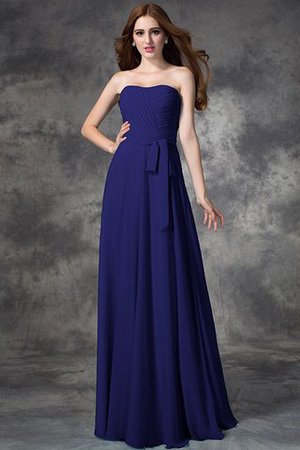 Normale Taille A-Line Chiffon Bodenlanges Anständiges Brautjungfernkleid - Bild 25