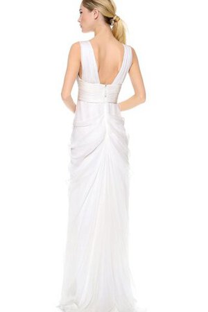 Robe de mariée plissage textile taffetas manche nulle encolure ronde de lotus - Photo 2