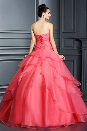 Empire Taille Ärmelloses Formelles Quinceanera Kleid mit Blume mit Rücken Schnürung - Bild 2