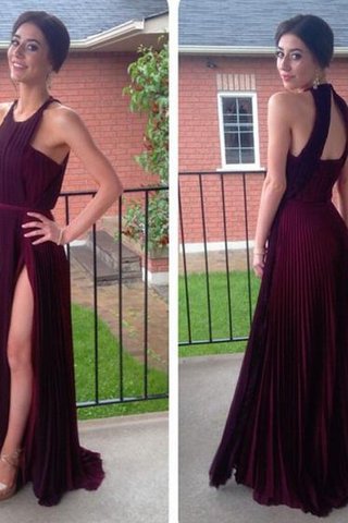 Robe de soirée naturel ligne a avec sans manches avec chiffon - Photo 2