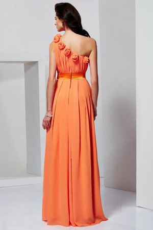 Ein Schulter Normale Taille Reißverschluss Chiffon Anständiges Abendkleid - Bild 2