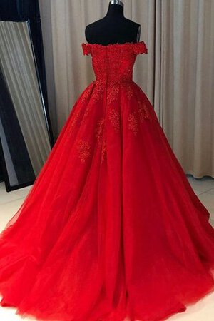 Abito da Ballo in pizzo radiosa lusso con Applique con Manica Corte con Piega - Foto 2