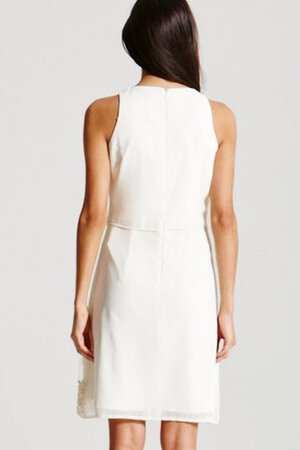 Vestido de Graduacion de Sin mangas de Escote con cuello Alto de Hasta la Rodilla - Foto 4