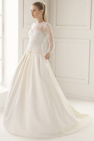 Robe de mariée ceinture en étoffe avec ruban ruché elevé ligne a - Photo 1