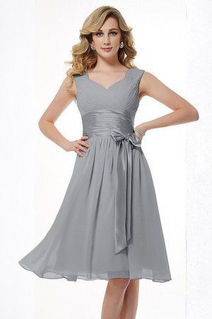 Normale Taille A-Linie Prinzessin Drapiertes Brautjungfernkleid aus Chiffon - Bild 29