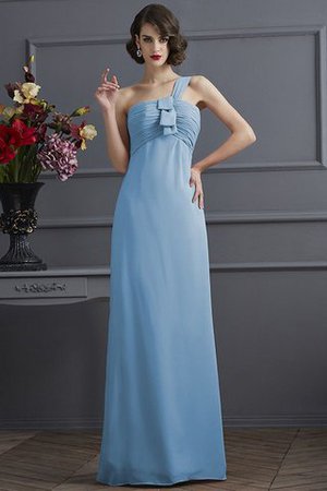 Robe demoiselle d'honneur longue plissé avec sans manches collant en chiffon - Photo 4