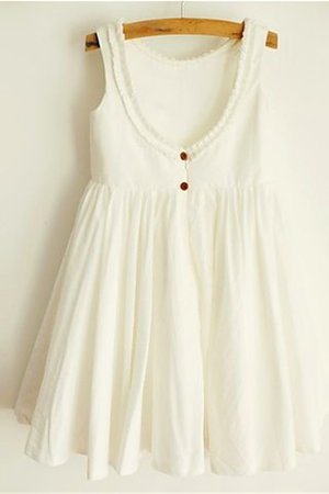 Natürliche Taile Ärmelloses Prinzessin Blumenmädchenkleid mit Rüschen aus Chiffon - Bild 3