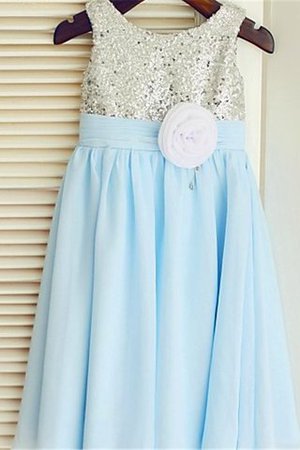 Chiffon Prinzessin Empire Taille Paillette Paillettenbesetztes Blumenmädchenkleid - Bild 2