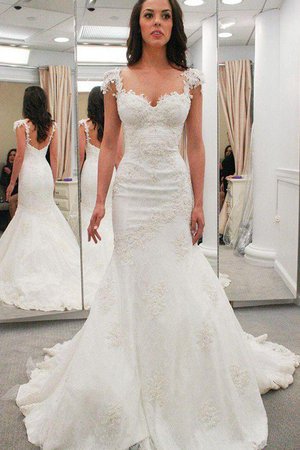Robe de mariée de sirène populaire de col en cœur solennel naturel - Photo 1