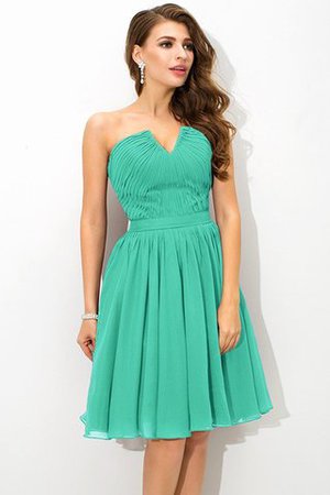 Vestido de Dama de Honor en Gasa de Cremallera de Natural de Escote en V - Foto 15