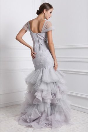 Abito da Ballo Largo Bretelle in Organza A Terra Lunghi Naturale - Foto 2