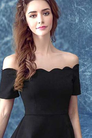 Kurze Ärmeln schulterfreier Ausschnitt kurzes Ballkleid - Bild 3