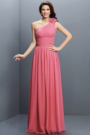 Prinzessin One Schulter Reißverschluss Bodenlanges Sittsames Brautjungfernkleid - Bild 28